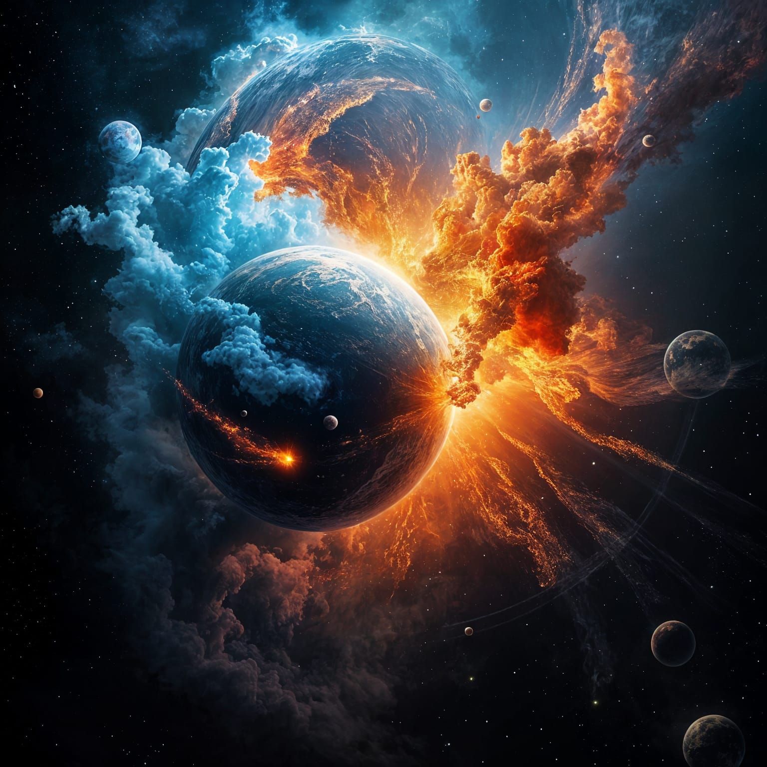 Cosmic Cataclysm in Hyperrealistic Detail