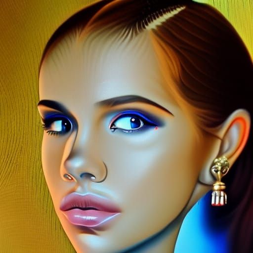 Detailed Color Portrait in Oils