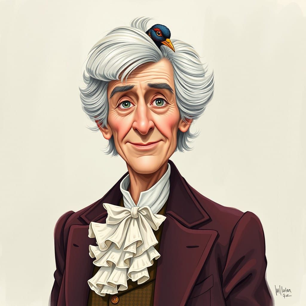 Doctor Who in Whimsical Quentin Blake Style