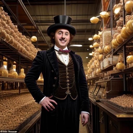 Willy Wonka in Steampunk Victorian Setting