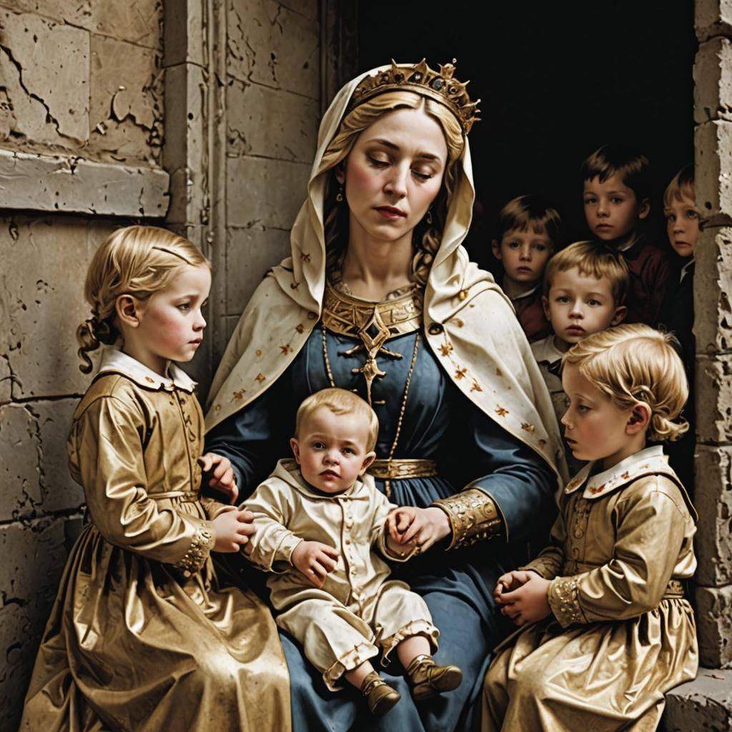 Lady Madonna, children at your feet, wonder how you manage t...