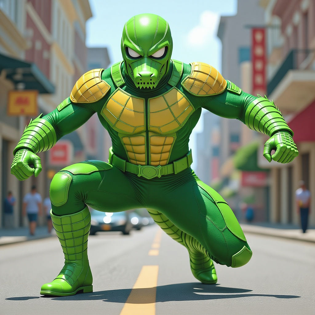 Alligator-Inspired Speedster: A Modern Superhero