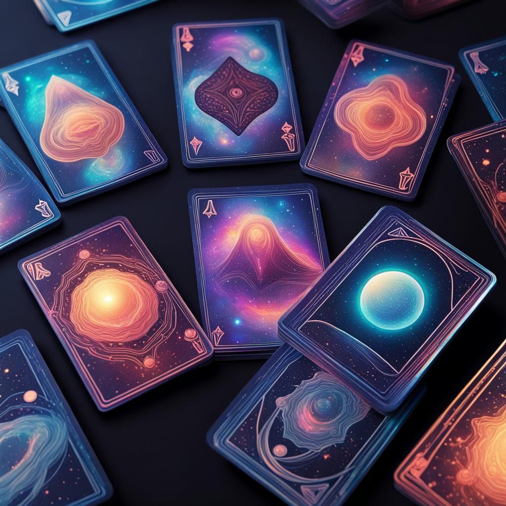 Space Themed Deck of Cards in Astral Illustration