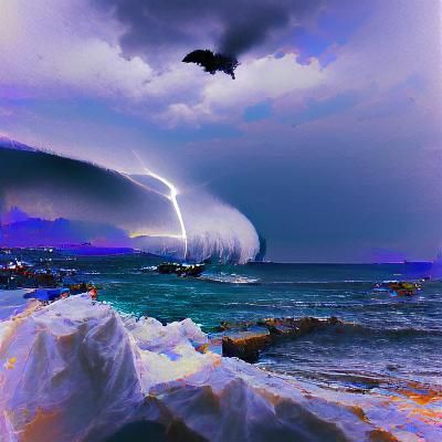 AI's Interpretation of a Perfect Storm