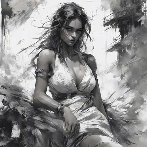 Stunning Portrait of Brazilian Girl in Splash Art Style