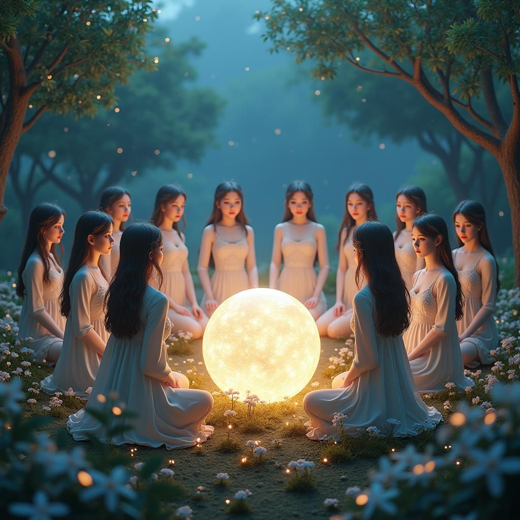 Zodiac Signs Mystical Gathering in Fantasy Style