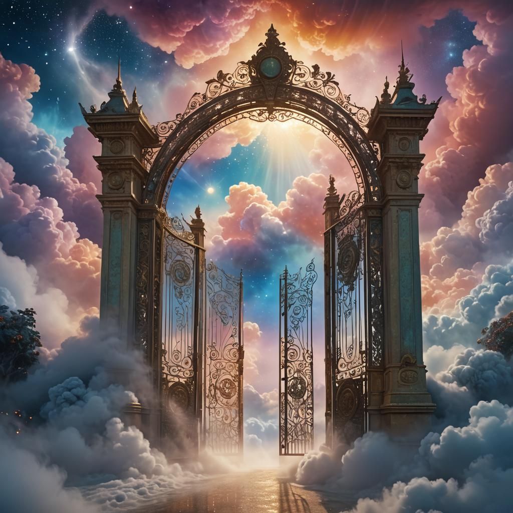 Surreal Gateway to Paradise in Ethereal Style