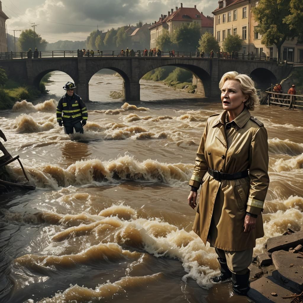 Politician Interview During Świdnica Flooding: Matte Paintin...