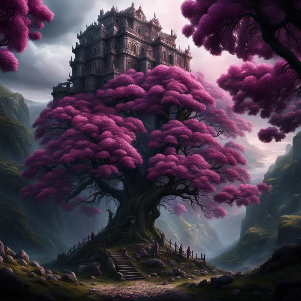 Epic Judas Tree Digital Matte Painting