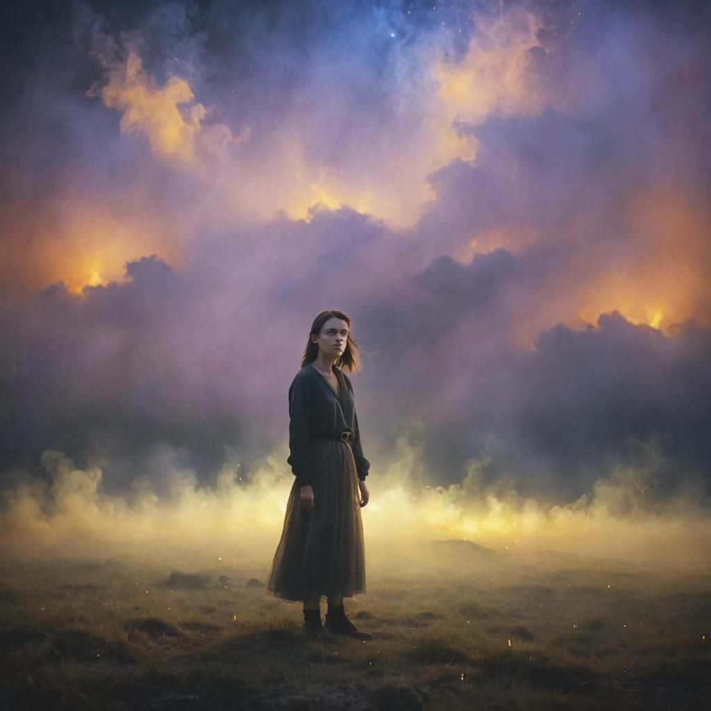 Mystical Woman in Ethereal Digital Portrait