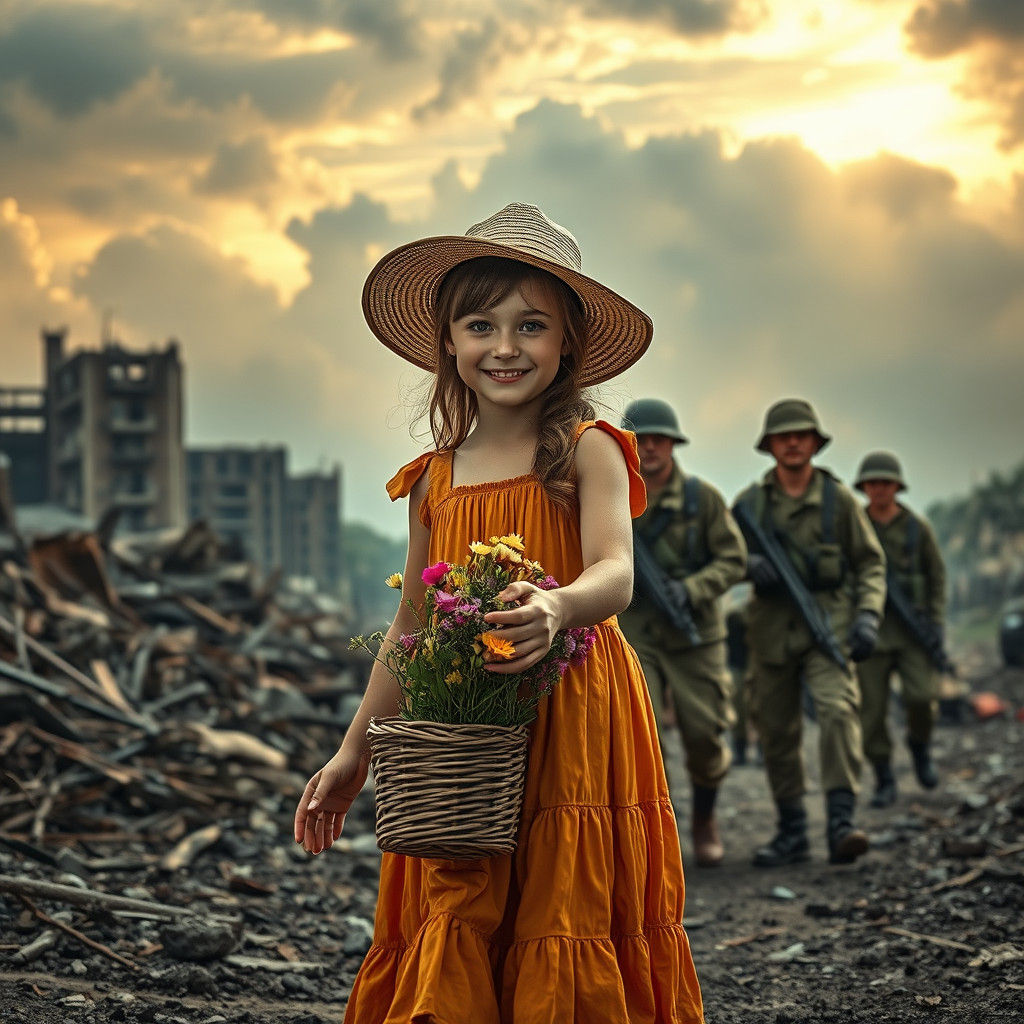 Hope Amidst Desolation: A Hyperrealistic HDR Scene