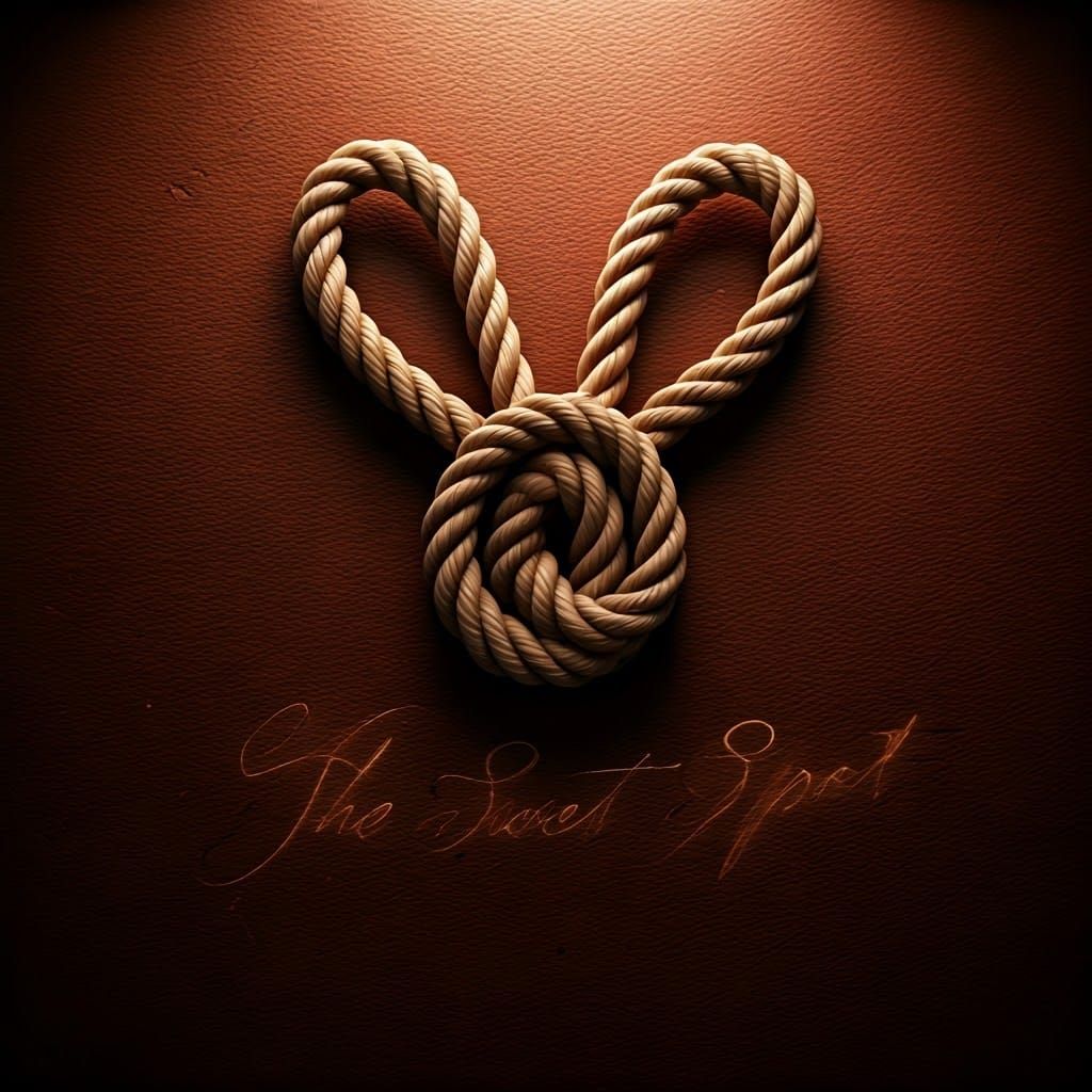 Elegant Rope Bunny Ears Knot with Cursive Typography