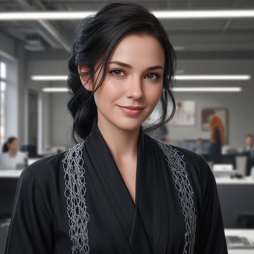 Ombudswoman in Modern Office Digital Painting