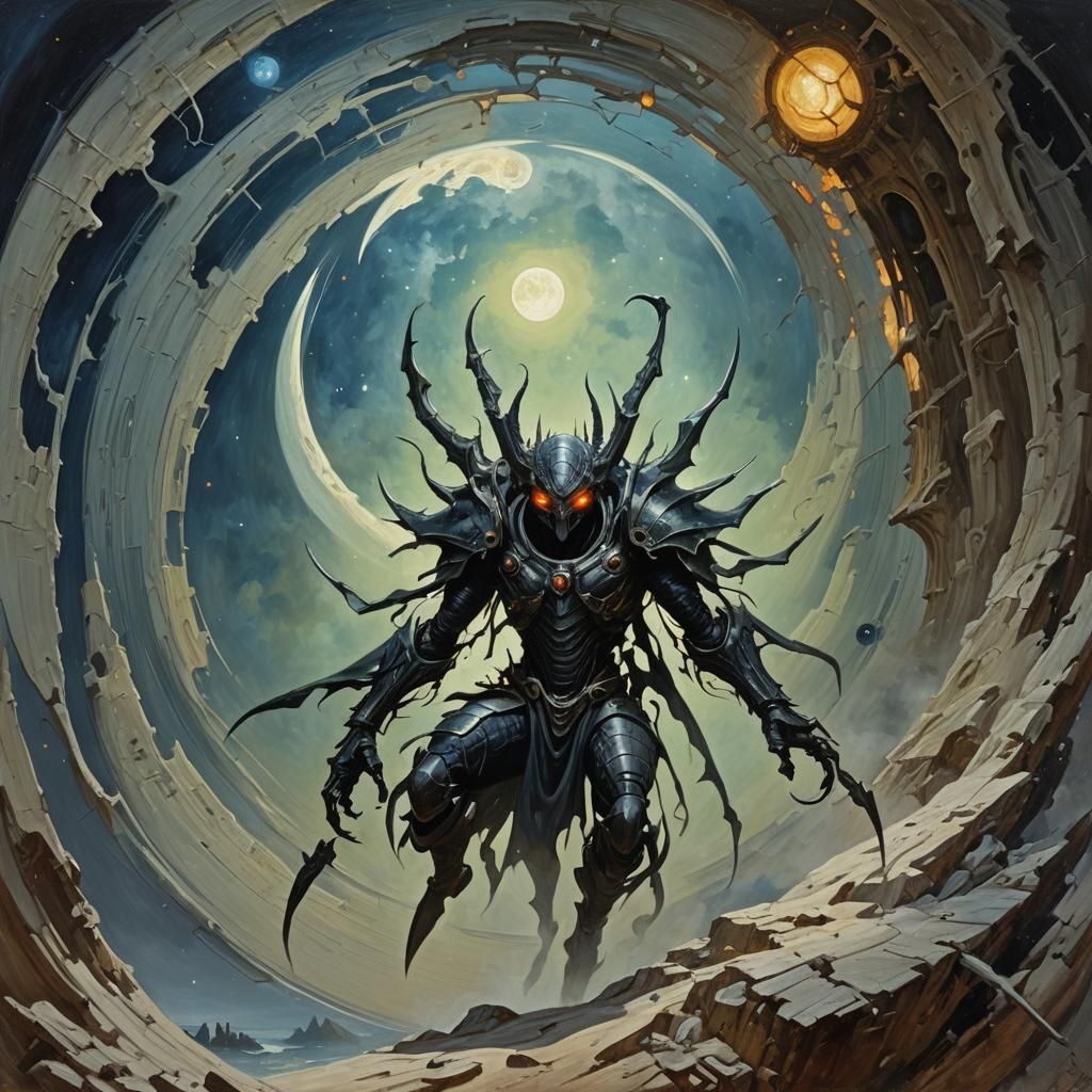 Lunamoth in Oil Painting Style