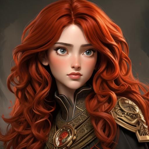 Detailed Portrait of a Redhead Conjuring 'Nice!'