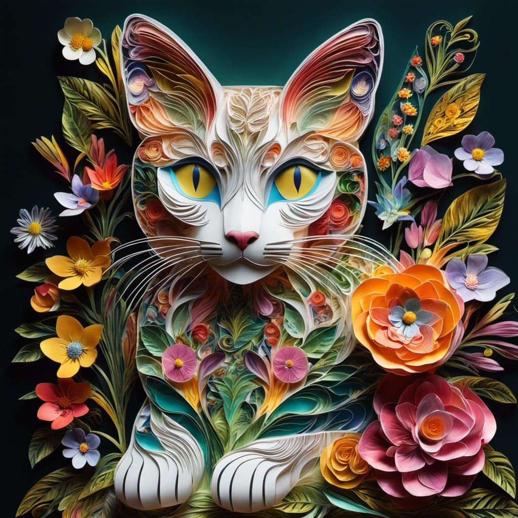 Papercraft kitty