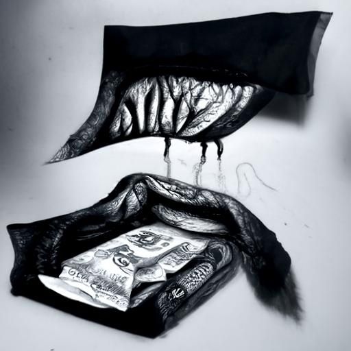 Hyperdetailed Charcoal Drawing of Corruption