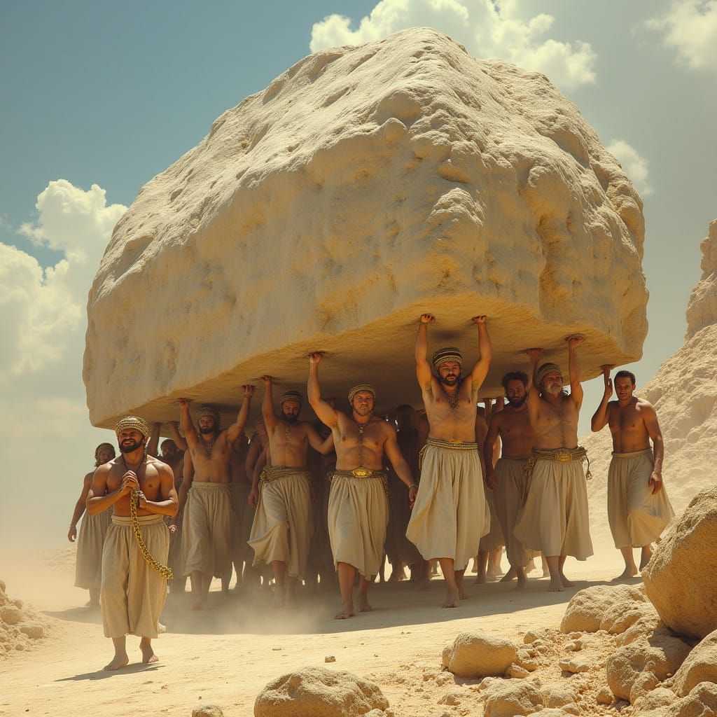 Ancient Egyptian Workers Struggle Under Burden of Gigantic T...