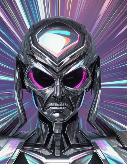 Polychromatic Chrome Metal Two-Face: Ultra Quality