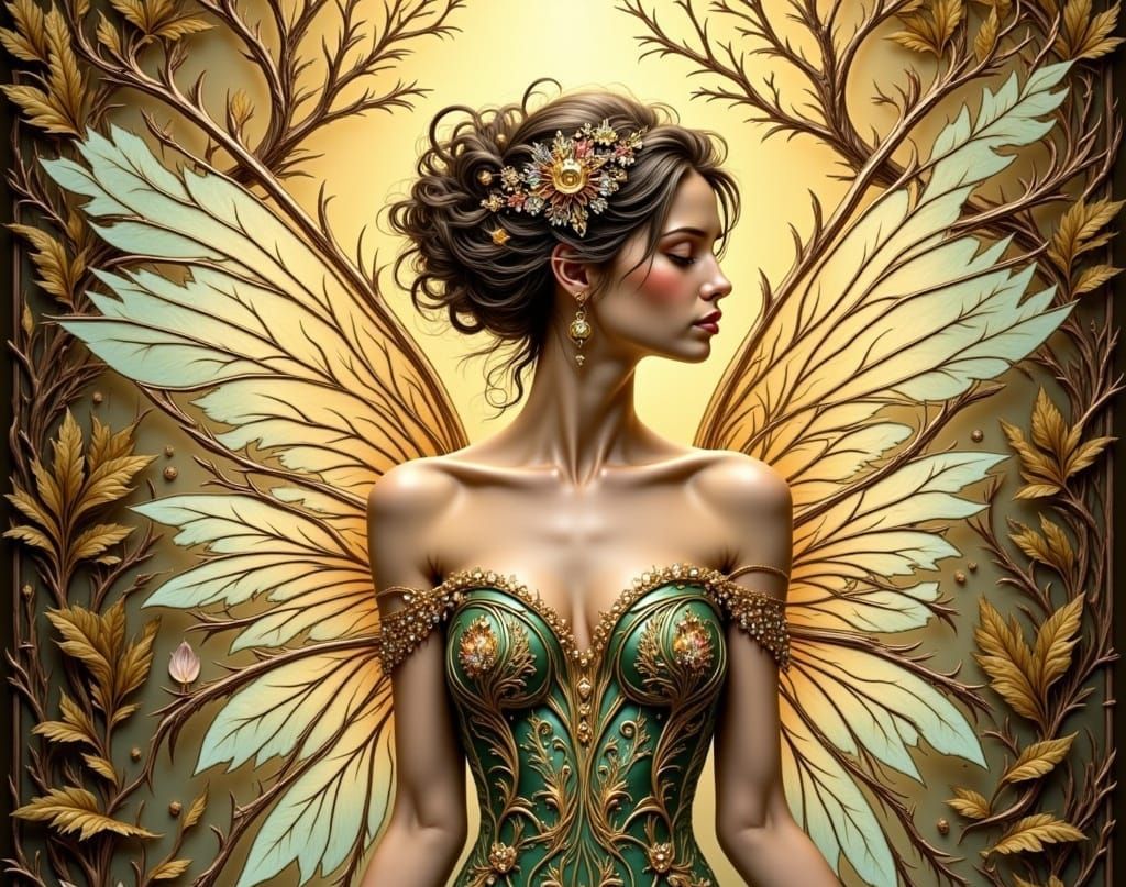 Ethereal Fairy in Byzantine Splendor