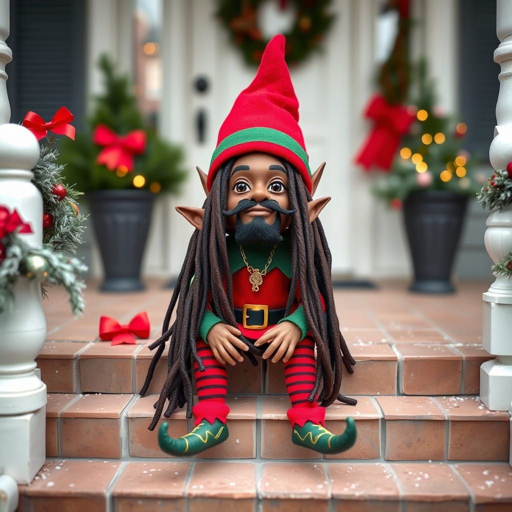 Miniature Christmas Elf Rapper