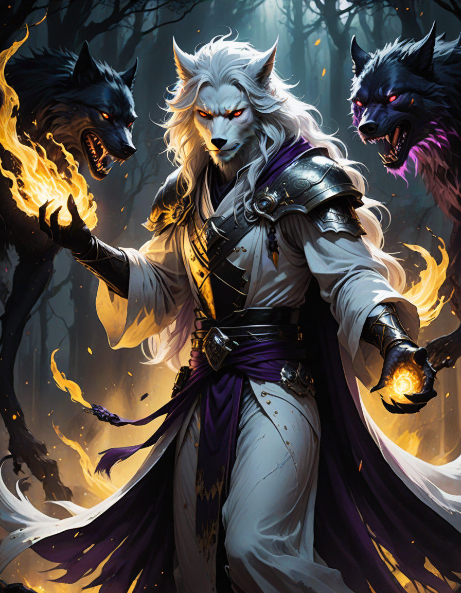 Celestial Warrior Confronts Dark Legion in Vibrant Anime Sty...