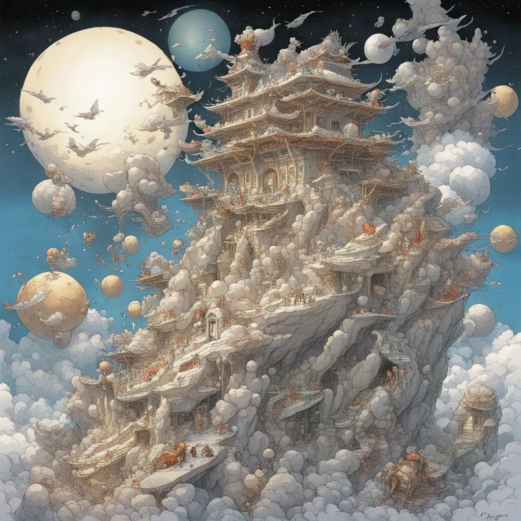Astral Travel Scene in Kim Jung Gi Style