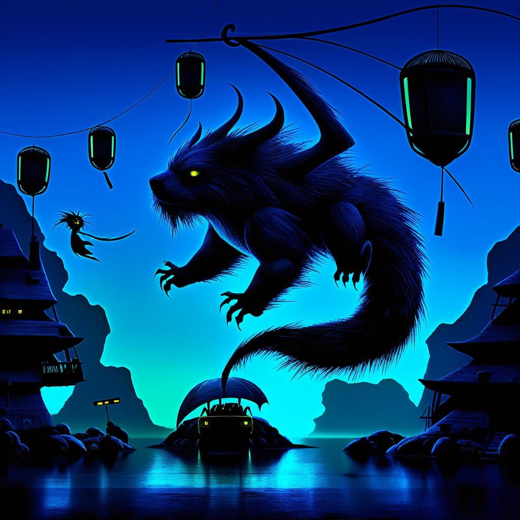 Dark Surrealist Dreamscape in a Muted Color Palette