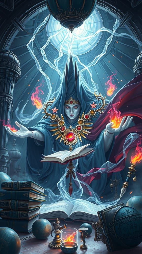 Mystical Chaomancer in Ethereal Sanctum, Chaotic Magic and A...