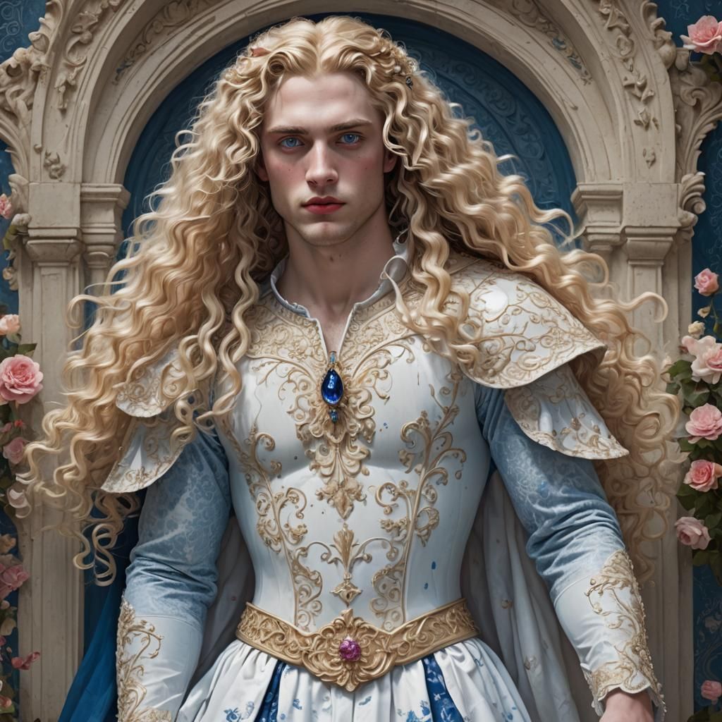 Beautiful Figure with Blue Eyes in Fantasy Art