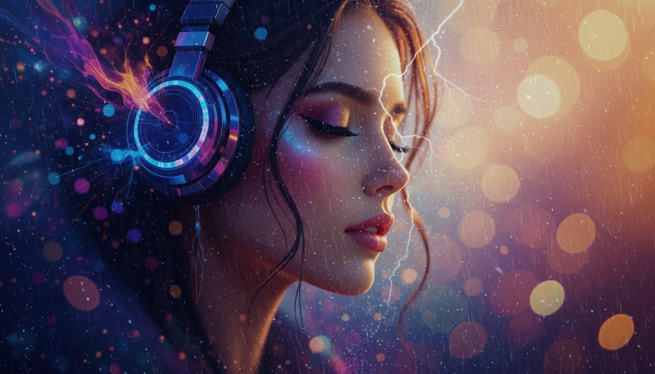 Dark Ambient Piano and Rain Soundscape