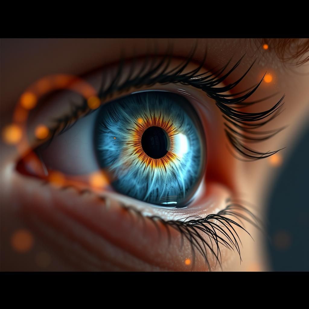 Mesmerizing Close-Up of a Blue Human Eye