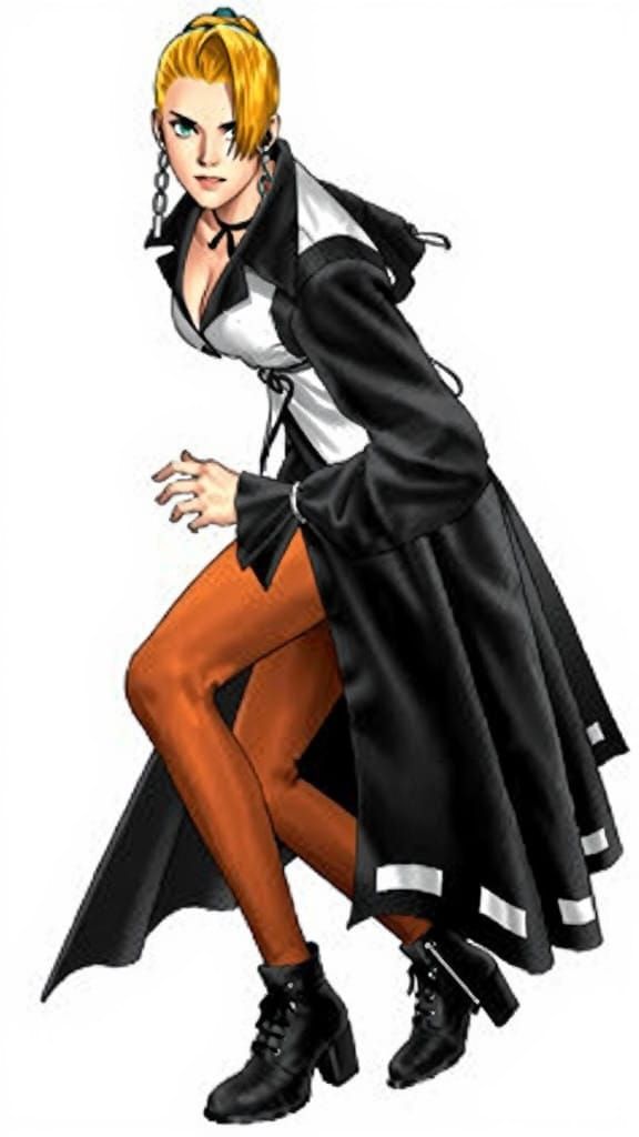 Confident Mature Fighter in Vibrant Abstract Art Style