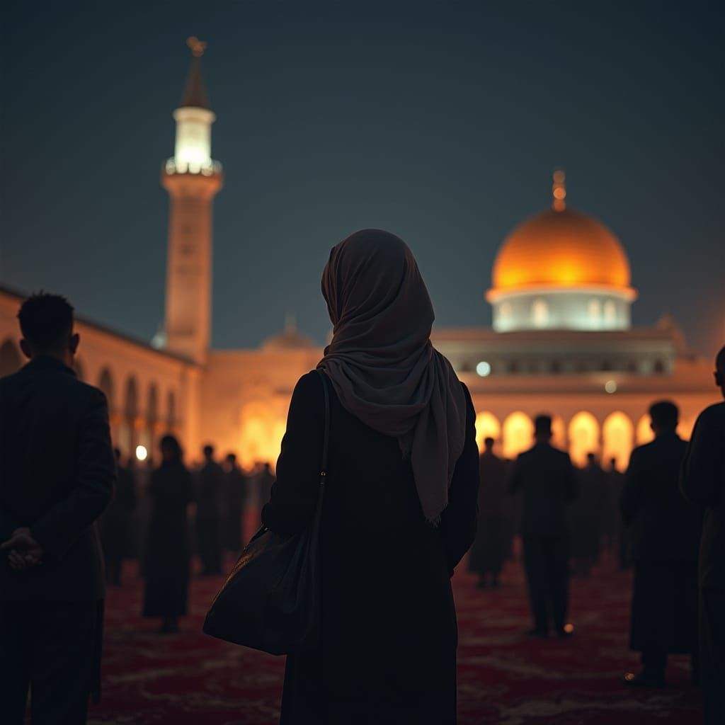 Jerusalem Mosque: Prayer in Serene, Atmospheric Lighting