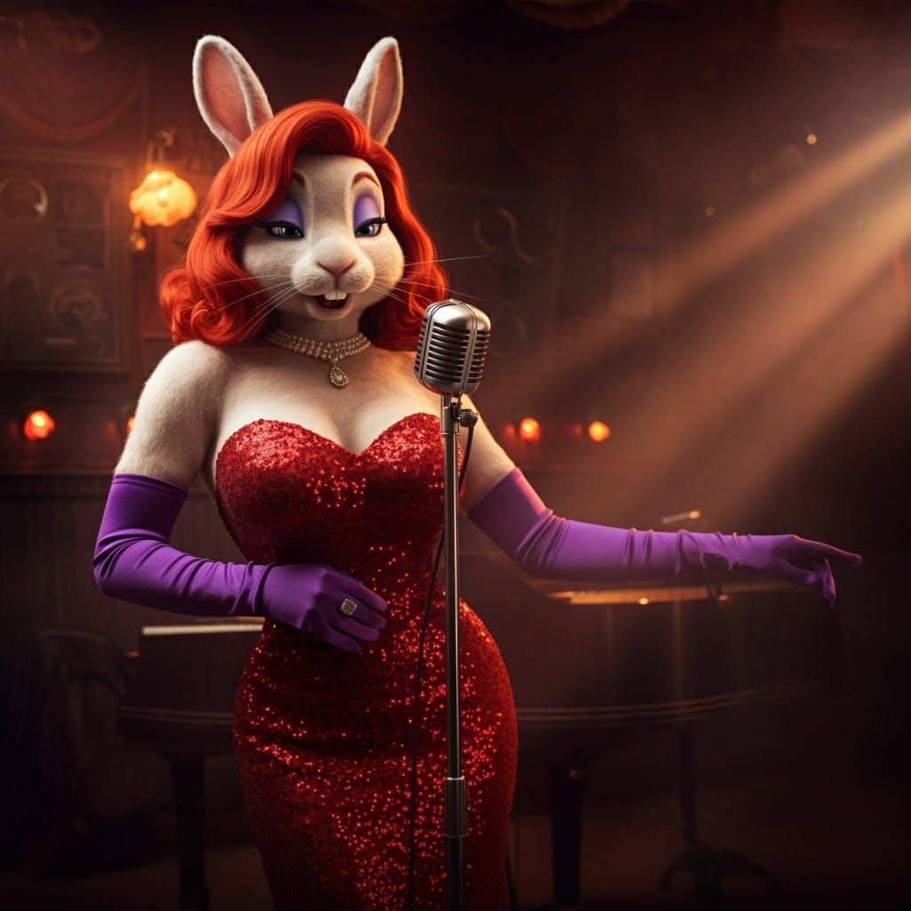 Jessica Rabbit Singing In Her Jazz Club