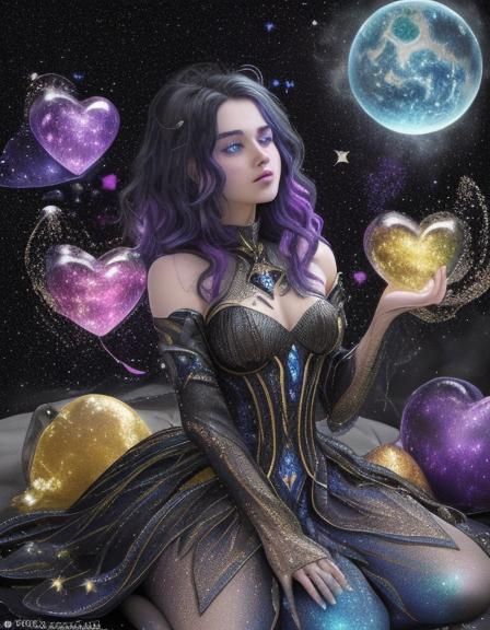 Van Gogh Inspired Galactic Abstract View