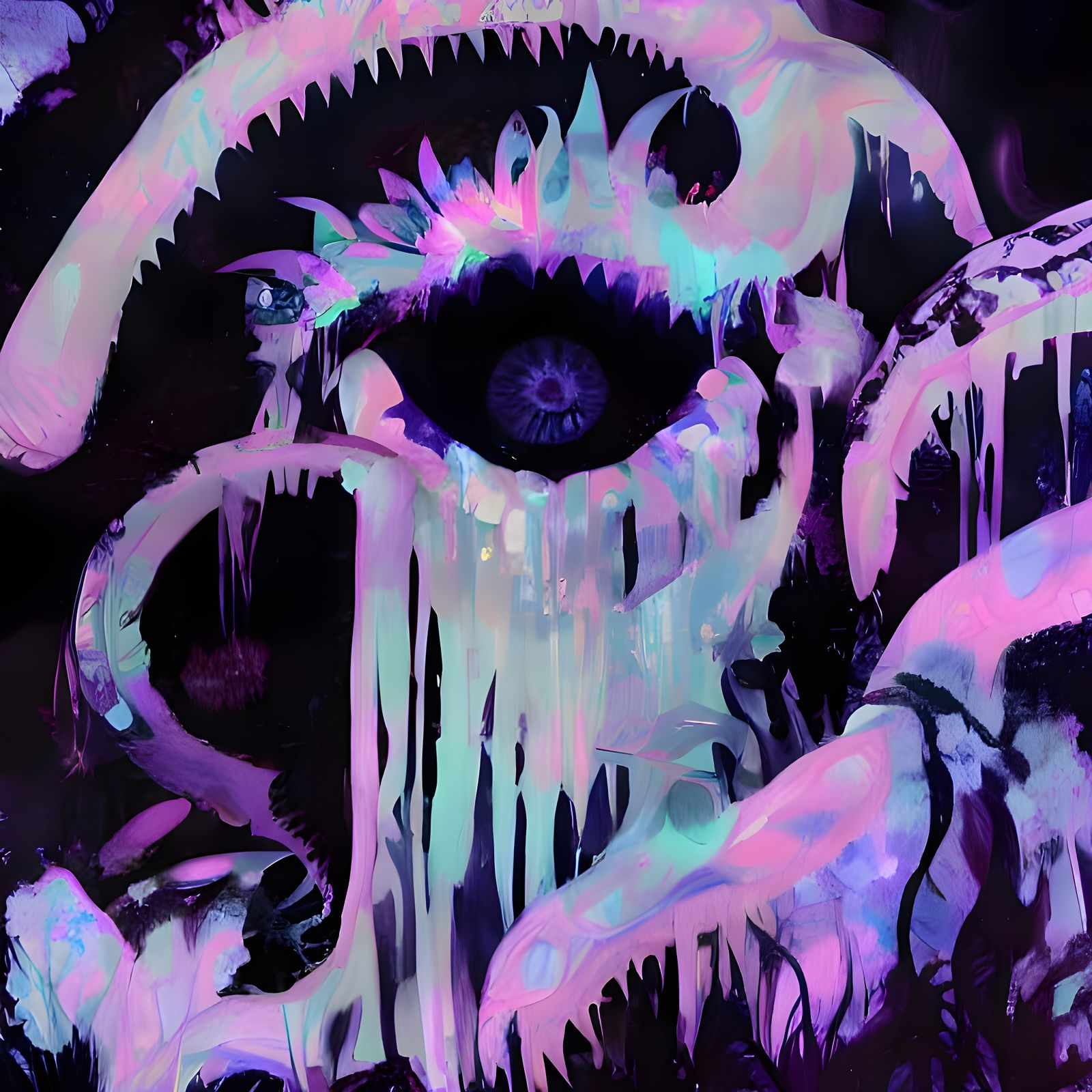 Vibrant Purple Creatures in a Fantastical Realm