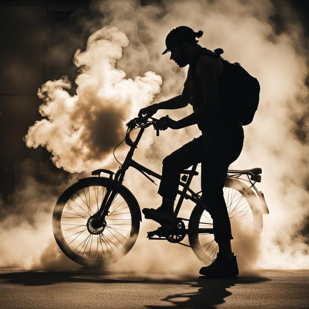 man on bike