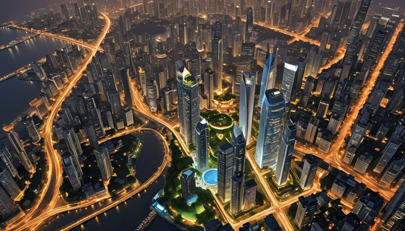 Futuristic Mumbai Metropolis in 2500 AD