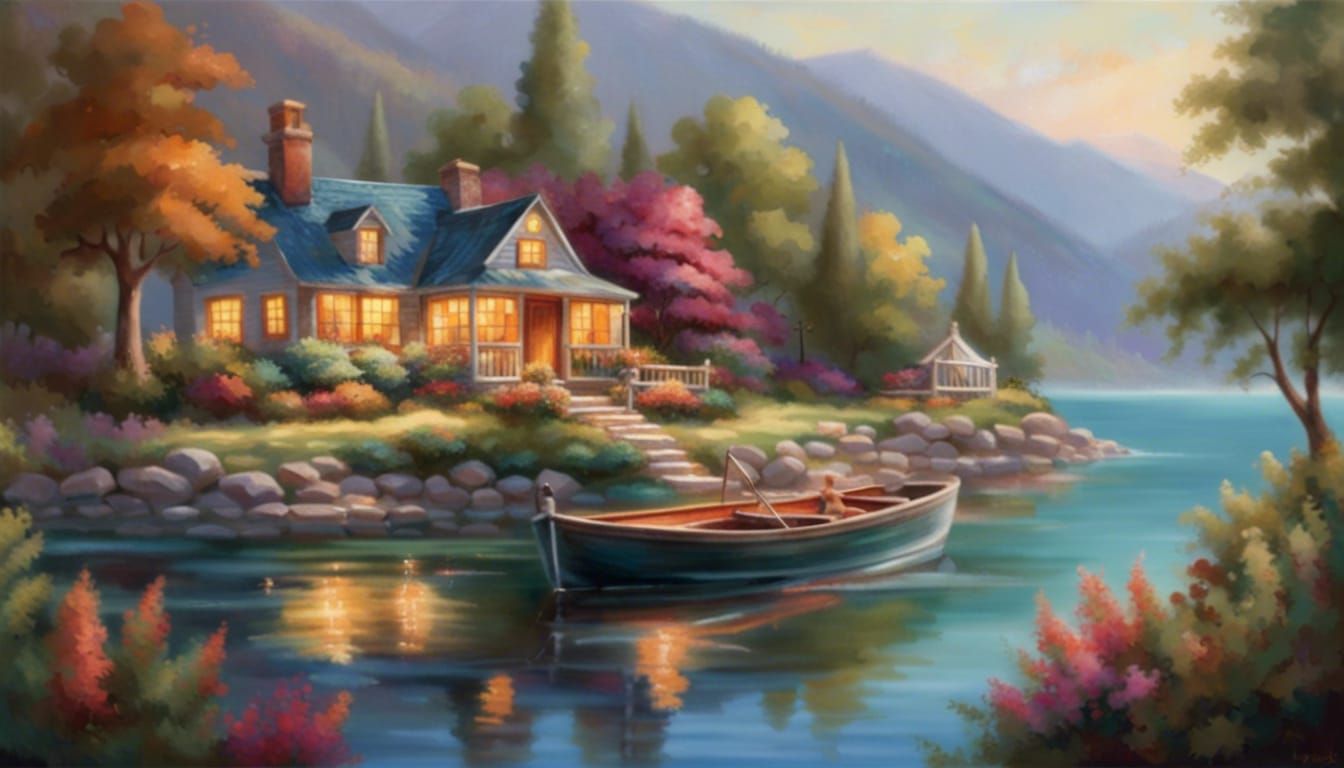Enchanting Cottage by River with Mountains
