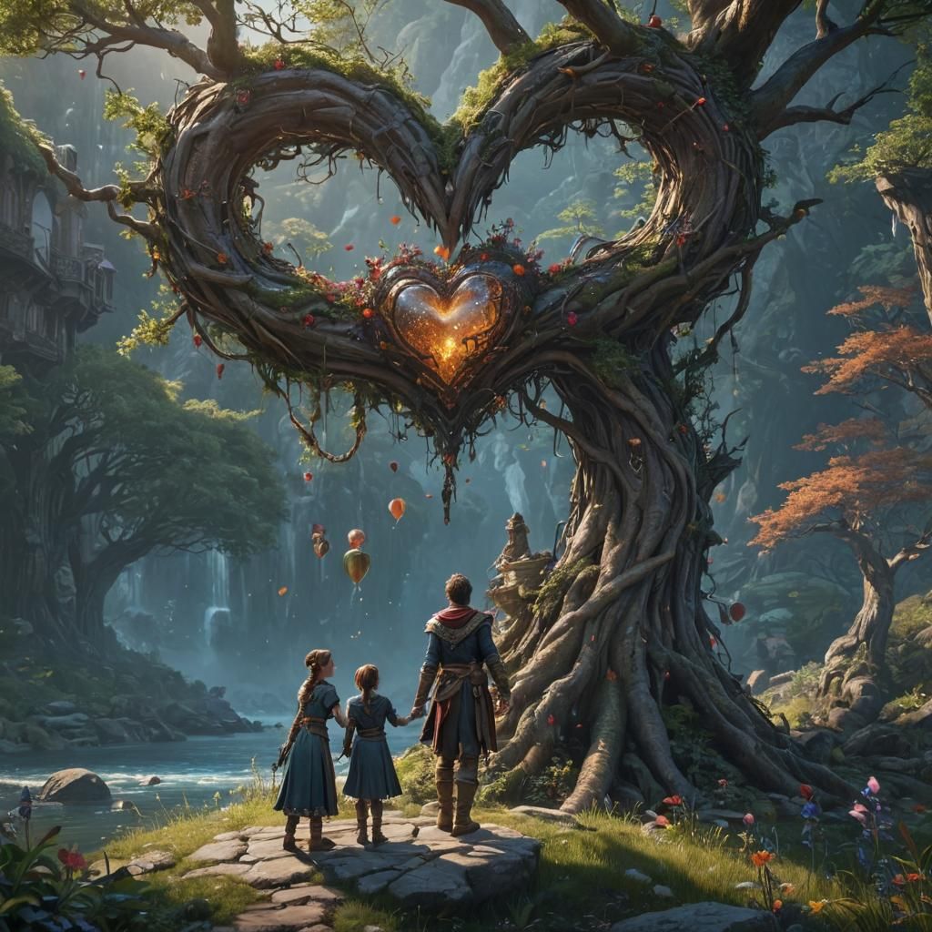 Joyful Friends Show Boundless Love in Detailed Painting