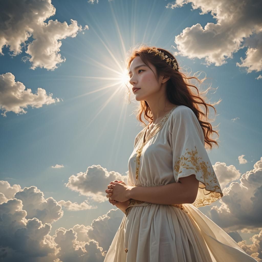 Heavenly Woman in Divine Sunshine