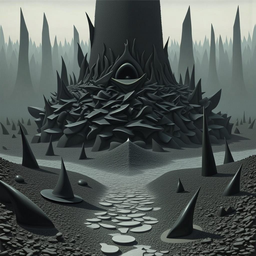 Cyberpunk Metropolis in Ruins