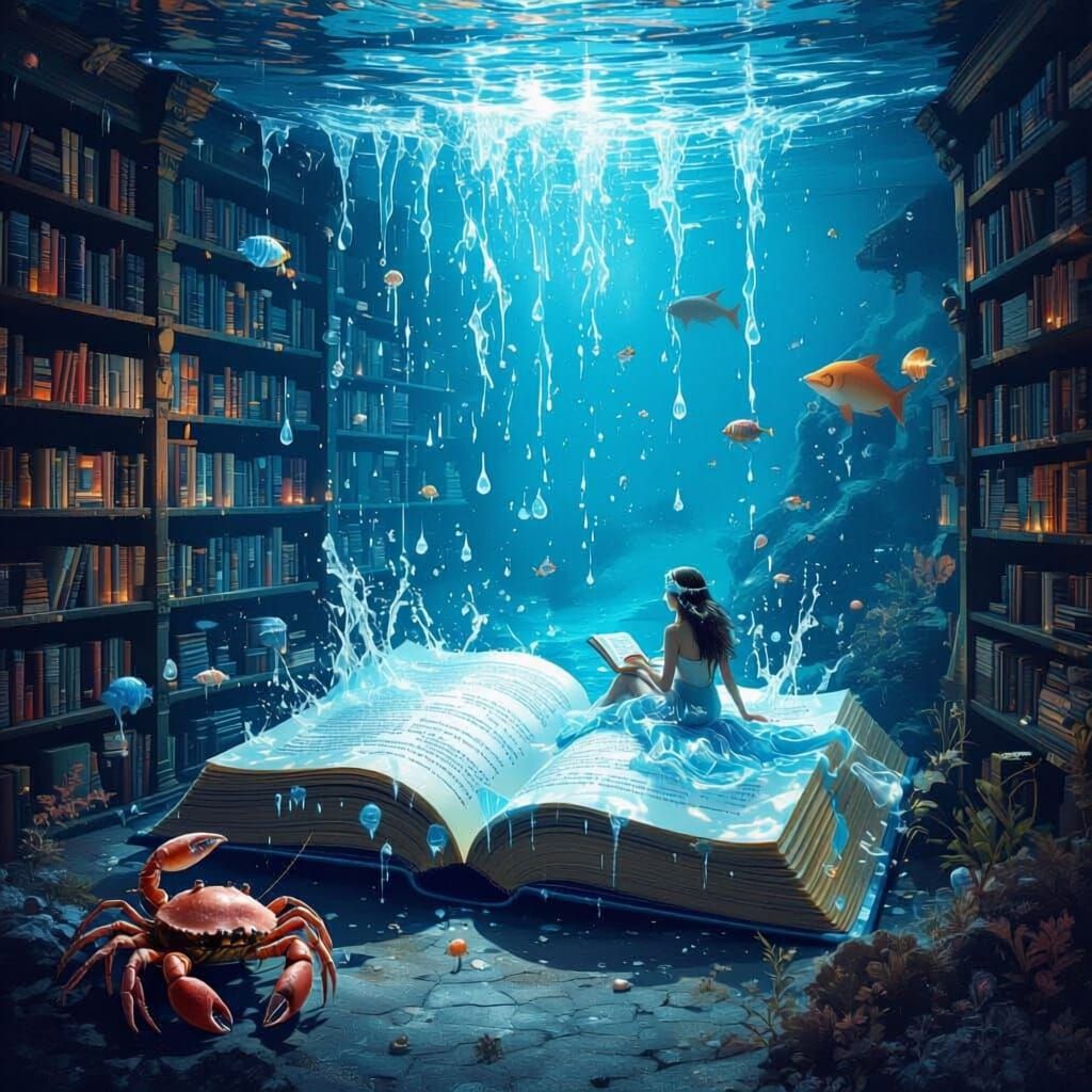 Underwater Cafe: Books Flow Like Water for Mermaids & Crabs