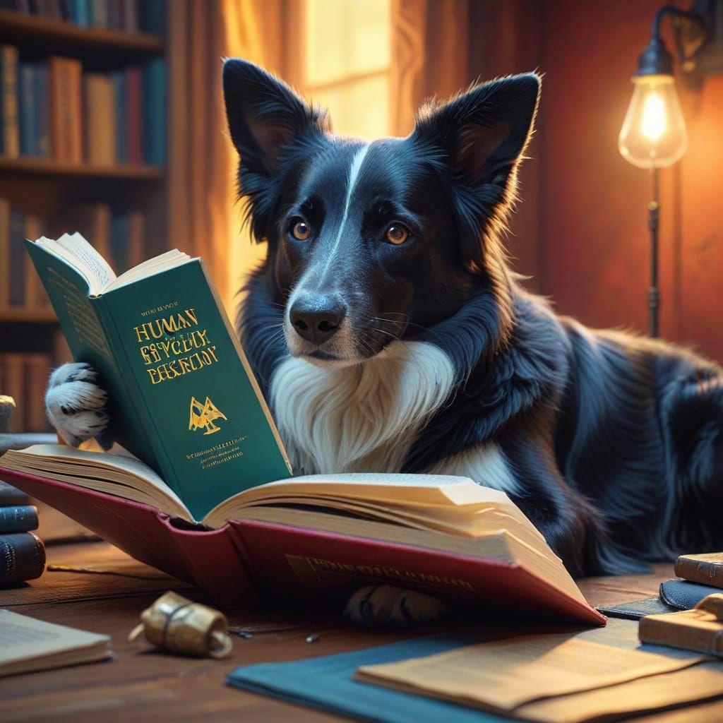 Dogs Read 'Human Psychology' in Digital Art