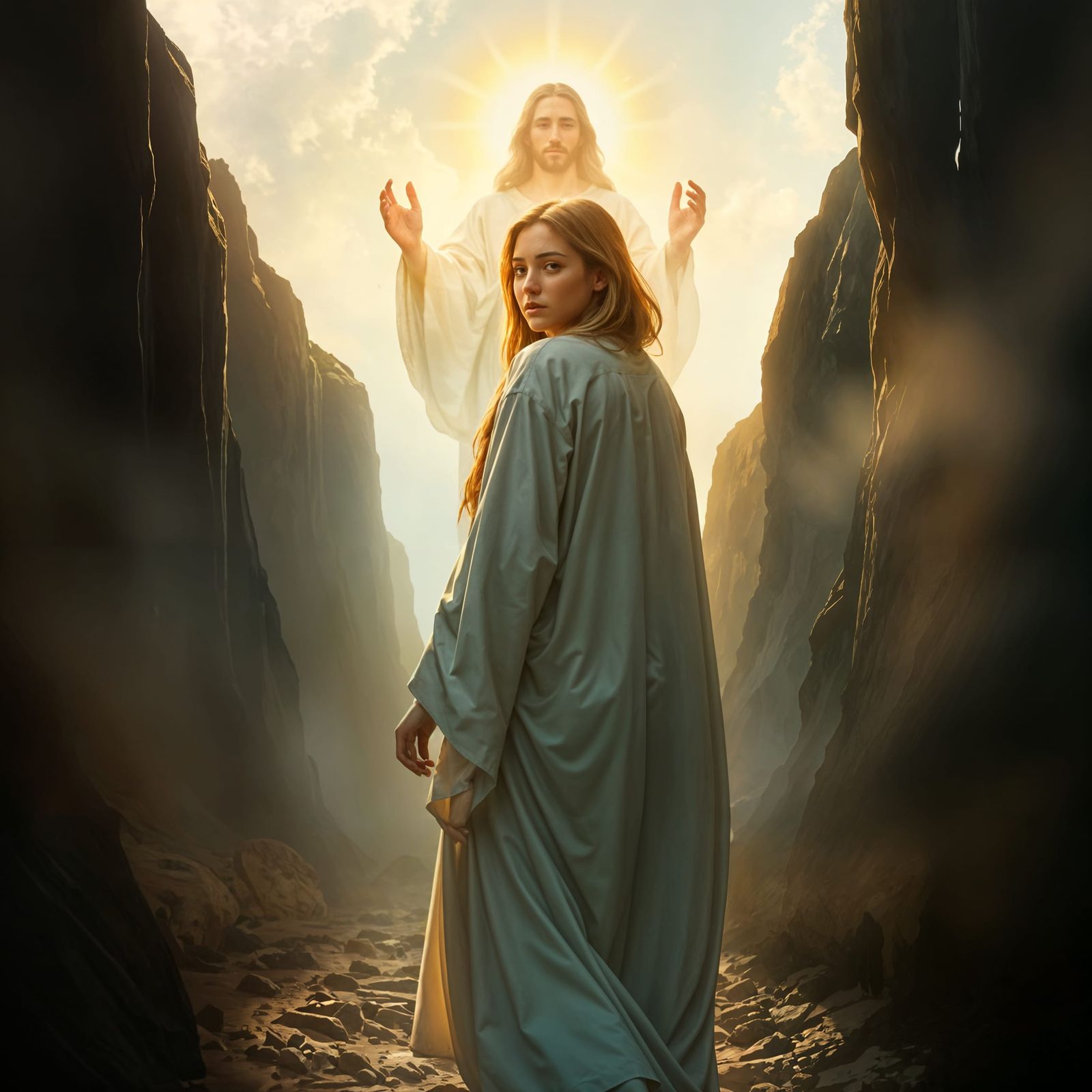 Jesus' Spiritual Presence Watches Over a Woman in a Haunting...