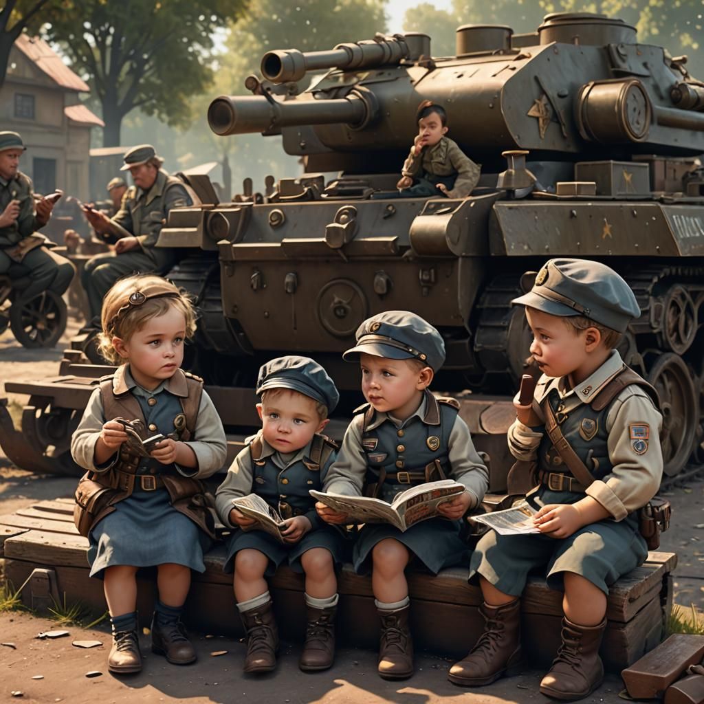 Babies as Veterans in Cinematic 3D Game Art