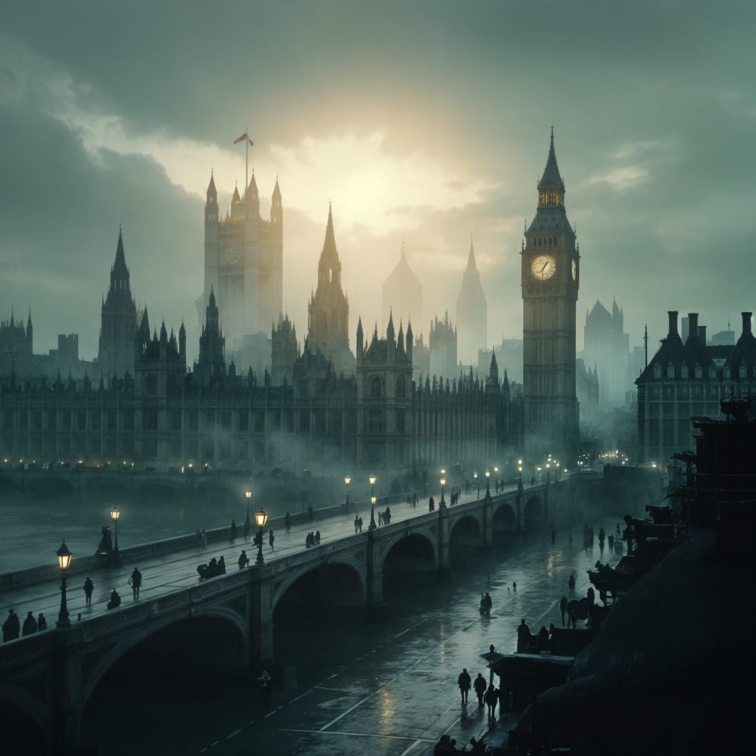 London Westminster Mist: Ancient Tales in Grey Washes