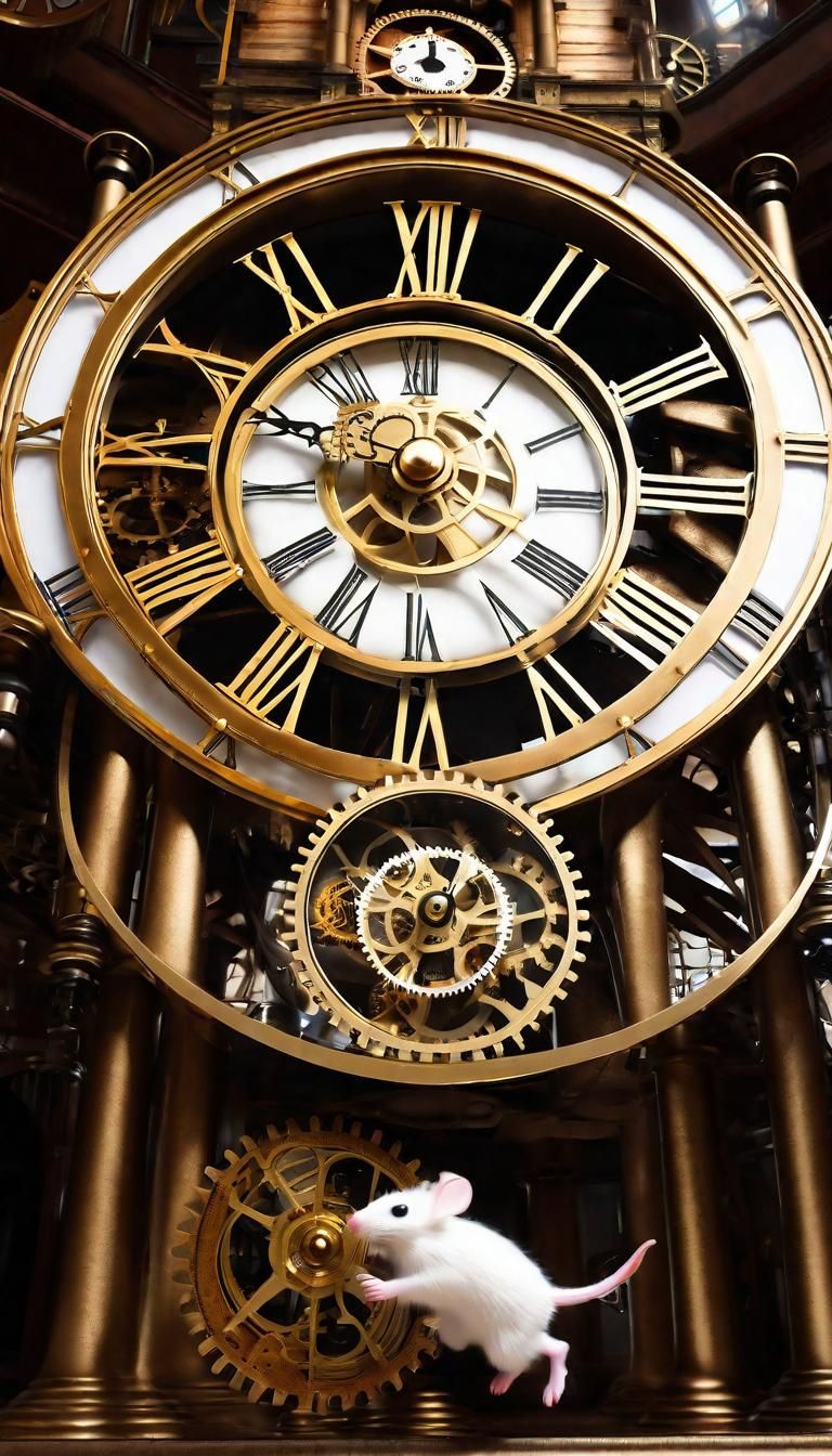 Steampunk Clock Tower Interior with Mouse