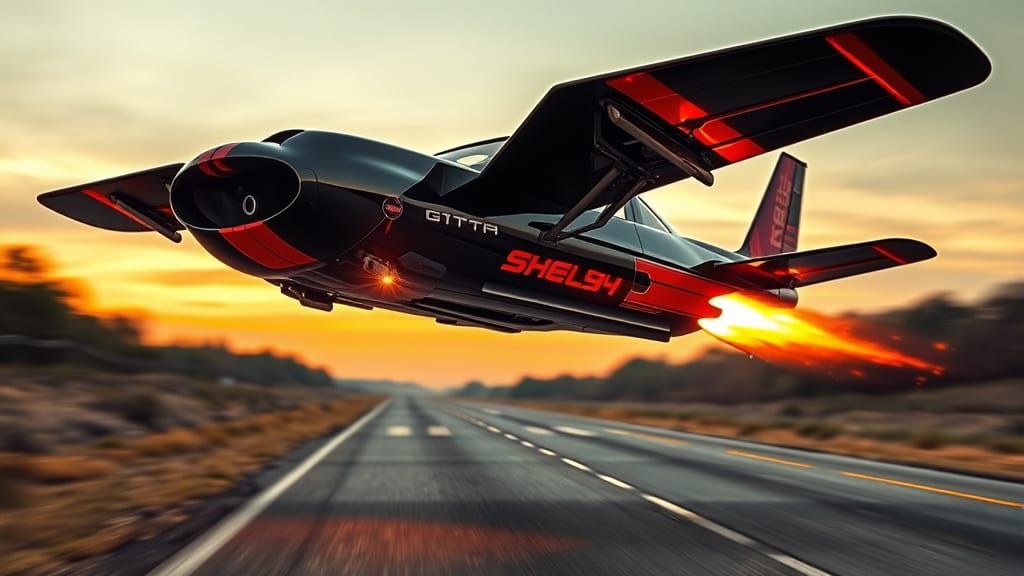 Futuristic Shelby GT500 Car-Plane Hybrid